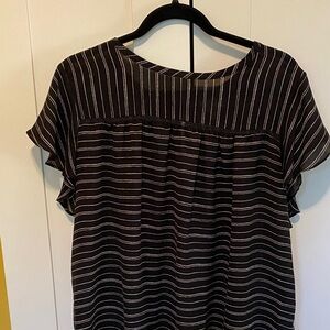 Striped Black and White Women's Top
